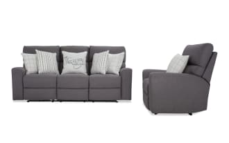 Modern Farmhouse Power Reclining Sofa & Recliner with Power Headrest