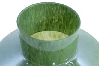 11'' Green Glass Vase
