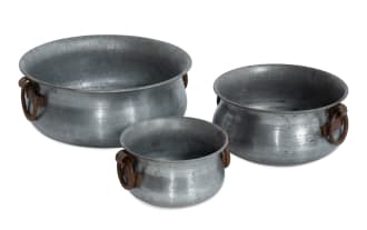 Gray Outdoor Planters (Set of 3)