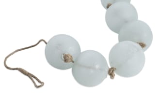 Frosted White Glass Bead Garland