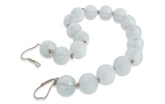 Frosted White Glass Bead Garland