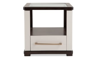 Contempo Ivory & Espresso Storage End Table