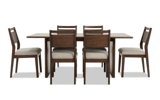 Mango 7 Piece Brown & Beige Solid Wood 72'' Dining Set