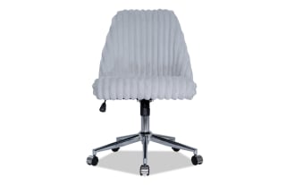 Sofia Upholstered Gray Adjustable Swivel Office Chair