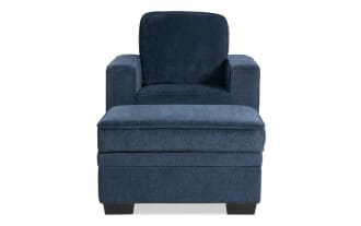 Homeworks Navy Chair & Storage Ottoman