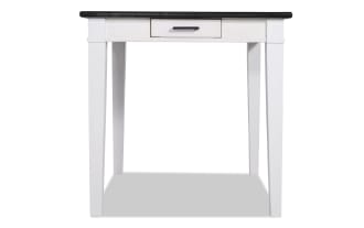 Montana White & Espresso Square Counter Height Storage Dining Table