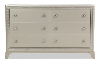 Celine Silver 6 Drawer Dresser