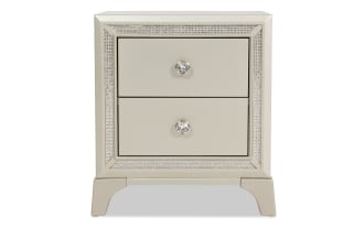 Celine Silver 2 Drawer Nightstand