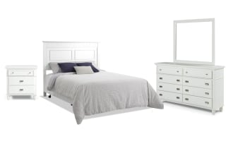 Spencer 4 Piece Full White Panel Bedroom Set (Headboard Only)