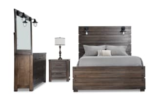 Sonoma 4 Piece Queen Brown Panel Bedroom Set