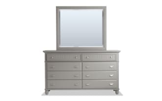 Spencer Gray 8 Drawer Dresser & Mirror