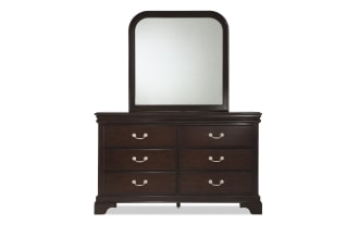 Middleton Cherry 6 Drawer Dresser & Mirror