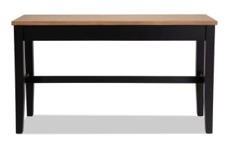 Blake Black & Natural Counter Height Storage Dining Bench