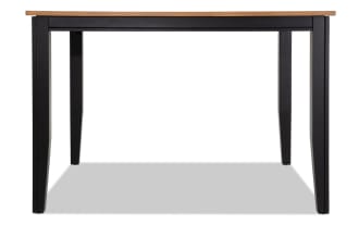 Blake Black & Natural Extendable Counter Height Square Dining Table