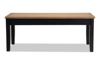 Blake Black & Natural Storage Dining Bench