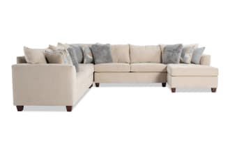 Brynn Beige 142'' 4 Piece Right Arm Facing Chaise Sectional