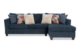 Brynn Navy 114'' 2 Piece Right Arm Facing Chaise Sectional