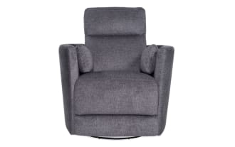 Ryder Gray Swivel Manual Gliding Recliner