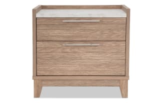 Solitude Light Brown 2 Drawer Nightstand