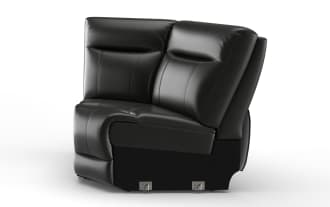 Frontier Black Leather Wedge