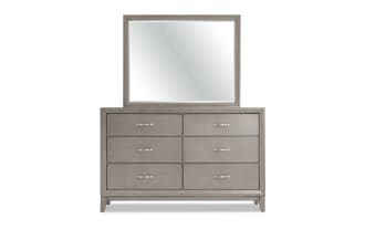 Tremont Gray 6 Drawer Dresser & Mirror