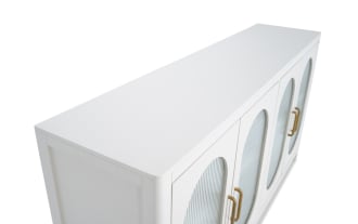Quinn White 4 Door Cabinet