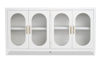 Quinn White 4 Door Cabinet