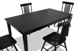 Dallas 5 Piece Black Dining Set