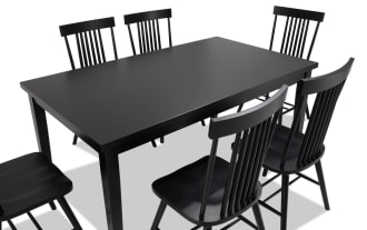 Dallas 7 Piece Black Dining Set