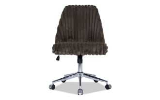 Sofia Upholstered Chocolate Adjustable Swivel Office Chair