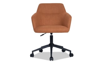 Bettie Upholstered Russet Adjustable Swivel Office Chair