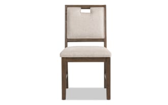 Brookline Brown & White Panel Back Upholstered Dining Chair