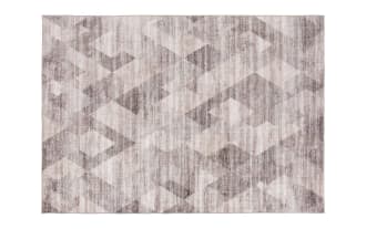 Salem 2' x 4' Brown Geometric Washable Rug