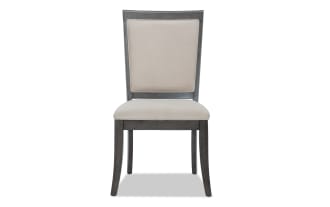 Coco II Gray & Beige Panel Back Upholstered Dining Chair