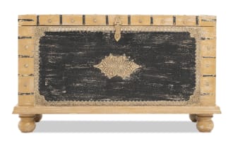 Beige & Brown 40'' Accent Trunk