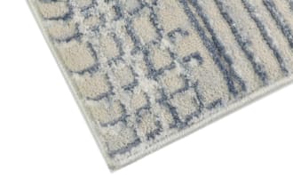 Linea 5' x 7' Cream & Charcoal Abstract Shag Rug