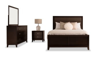 Tremont 4 Piece King Espresso Panel Bedroom Set