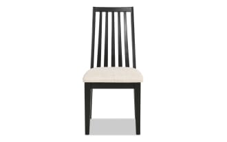 Blake Black & Gray Windsor Upholstered Dining Chair