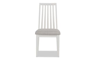 Blake White & Gray Windsor Upholstered Dining Chair