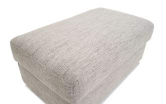 Glacier White Ottoman