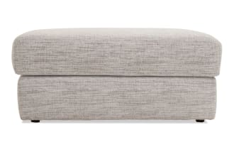 Glacier White Ottoman