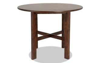 Mango Brown Solid Wood Counter Height Round Dining Table