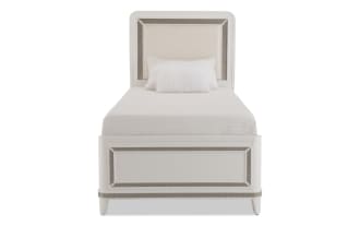 Glitz Twin White Bed