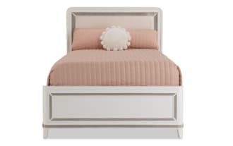 Glitz Full White Bed