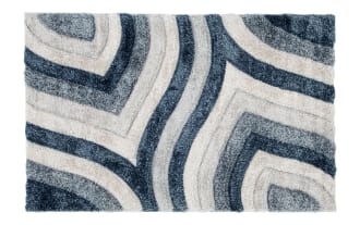 Swirls 8' x 10' Blue Abstract Rug