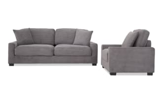 Aspen Charcoal 86'' Sofa & Chair