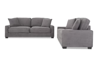 Aspen Charcoal 86'' Sofa & 61'' Loveseat