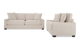 Aspen Beige 86'' Sofa & 61'' Loveseat