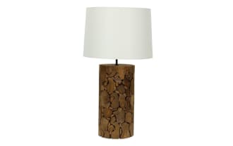 Amber Natural Wood Table Lamp