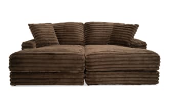 Sofia Chocolate 80'' Dual Chaise Lounge